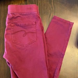 Justice youth 14 mid rise legging in wine
